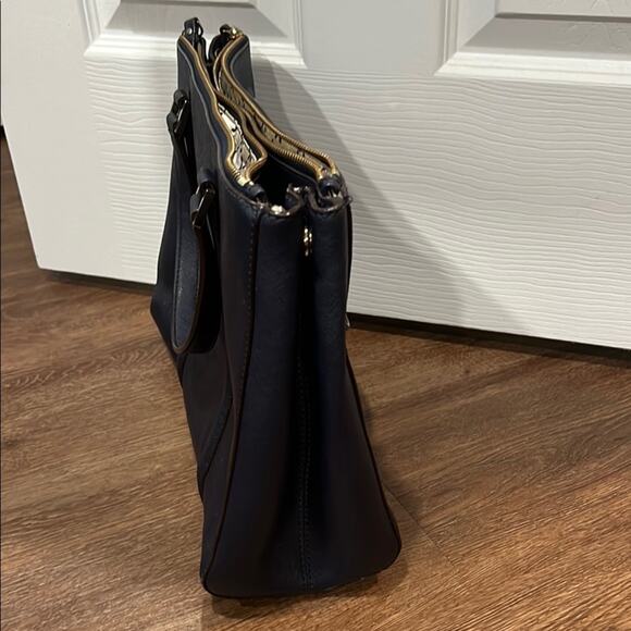 Kate Spade Navy Blue Leather Tote Bag - Picture 3 of 8